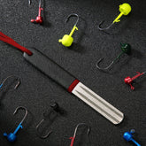 Diamond hook files close-up with handles